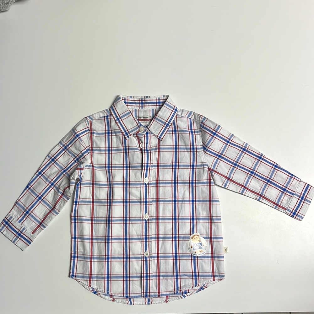 Baby fresh shirt| size 2T 87-95 cm| color azul, white,red